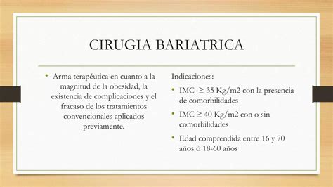 Reganancia De Peso Cirugia Bariatrica Ppt