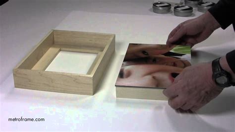 How To Attach Mounted Photographs To Wood Floater Frames Youtube