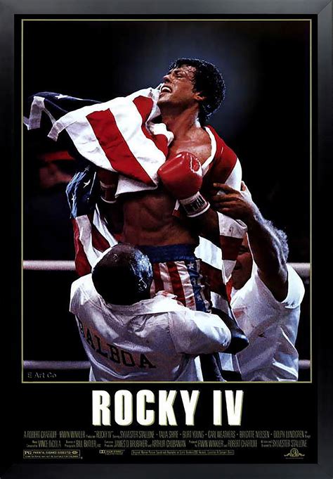 Rocky IV Movie Poster Framed and Ready to Hang. Rocky 4 - Etsy