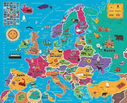 Solve MAP OF EUROPE jigsaw puzzle online with 168 pieces