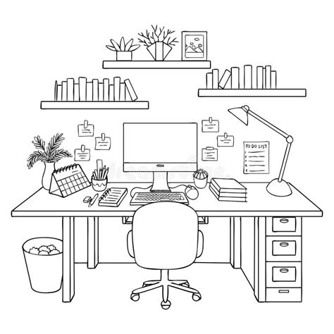 Coloring Pages Desk