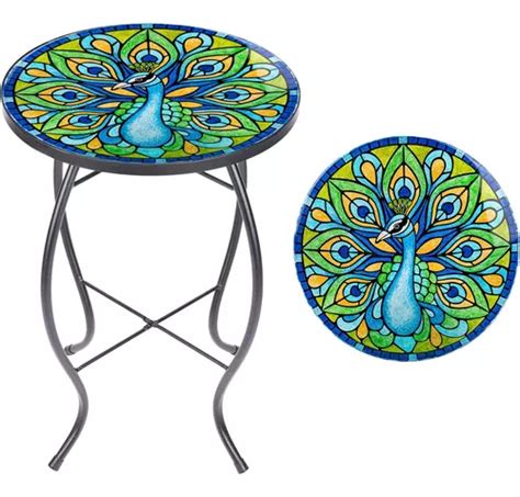 Mesa Auxiliar Para Exteriores Mesa De Patio Con Mosaico Mercadolibre