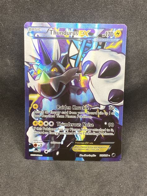 Pokémon TCG Thundurus EX Plasma Freeze 110 116 Holo Full Art eBay