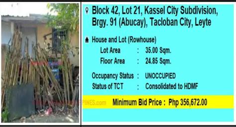 Pag Ibig Foreclosed House And Lot Rowhouse At Lot Block