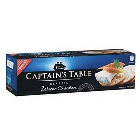 Biviano Direct Biscuits - Water Crackers Classic by Captain's Table 125g