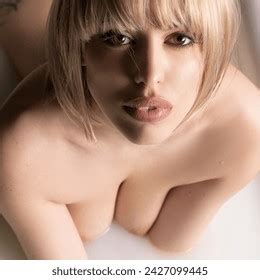 Nude Blonde Bath High Angle Portrait Stock Photo Shutterstock