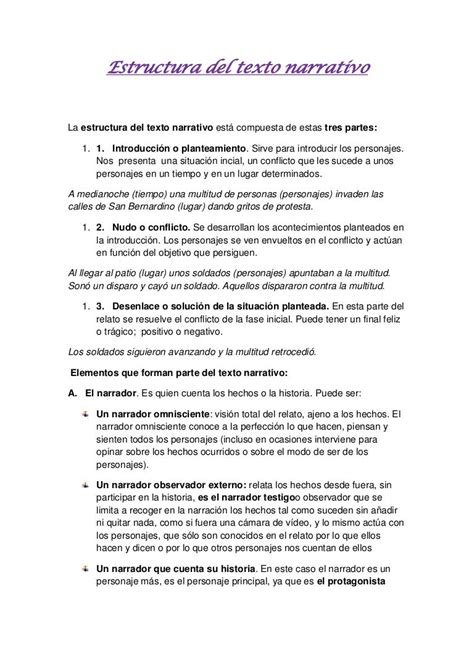 Partes Del Texto Narrativo Bourque