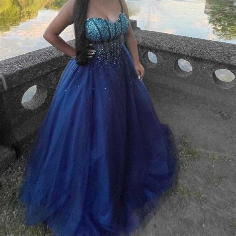 Royal Blue Sweet Sixteen Quince Dress Gem