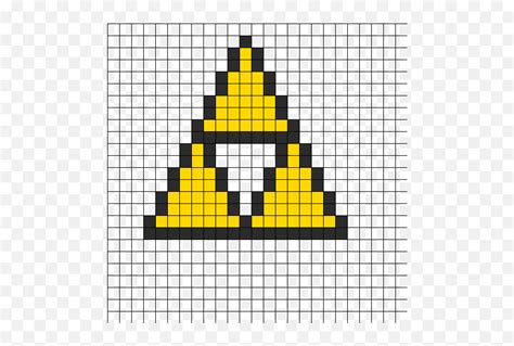 Triforce Zelda Perler Bead Pattern Sprite Triforce Pixel Art Png