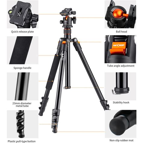 K F Concept SA234 Aluminium Tripod Ball Head Cameranu