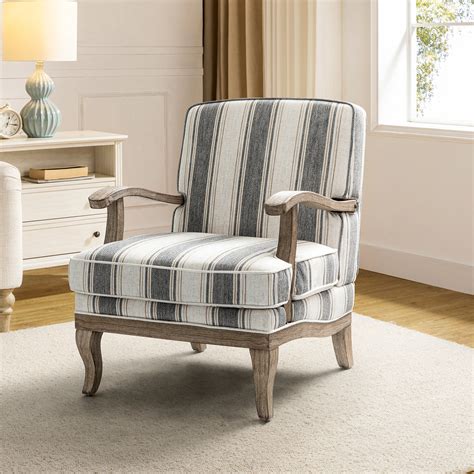 Lark Manor Amilio Wooden Upholstered Armchair With Solid Wood Armrests