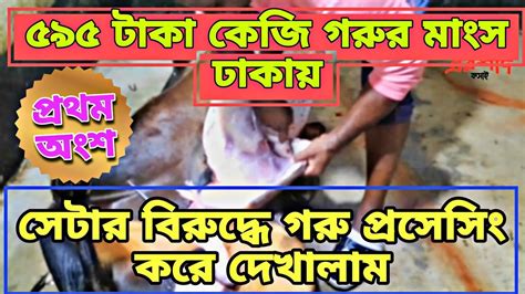 প্রথম অংশ ৫৯৫ টাকা কেজি গরুর মাংস ঢাকায় সেটা বিরুদ্ধে গরু প্রসেসিং