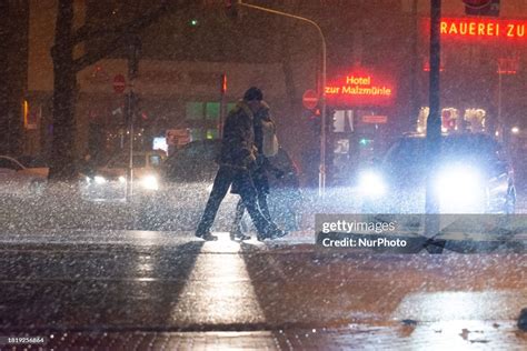 Snow is falling in Cologne, Germany, on December 3, 2023. News Photo - Getty Images