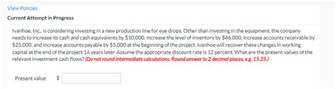 Solved View Policies Current Attempt In Progress Ivanhoe Chegg