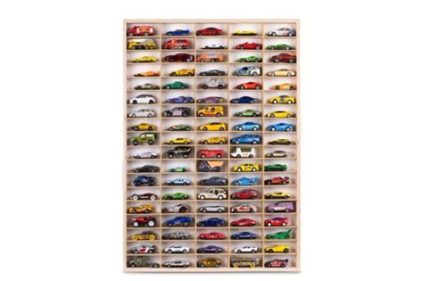 PIONOWA PÓŁKA NA RESORAKI AUTKA 90 MIEJSC DREWNIANA HOT WHEELS ORGANIZER 5905723204979 Cena