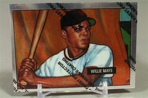 1996 Topps Chrome Commemorative 1 Willie Mays Reprint Of 1951 Bowman