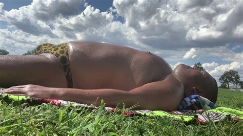 Sunbathing In Bayonne Park In My Leopard Skin Rio Bikini XHamster