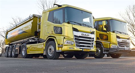 Daf Xd Bau Lkw Sattelzugmaschine Und Abroller Eurotransport