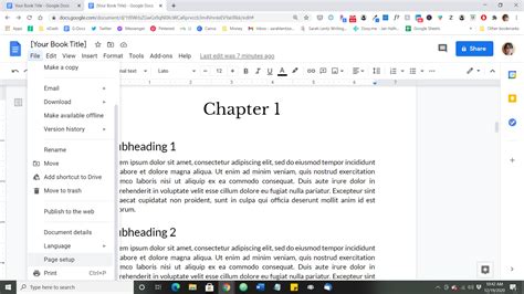 How To Write A Book In Google Docs