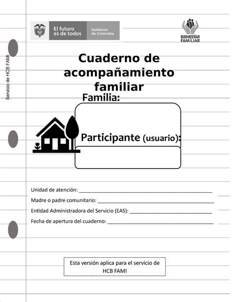 Cuaderno de acompañamiento familiar HCB FAMI versión junio Cuaderno