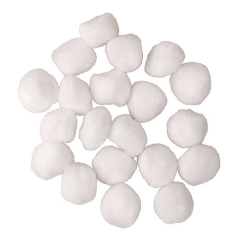 Rayher Pompons weiß 38 mm 20 Stück Pompons Bastelmaterial