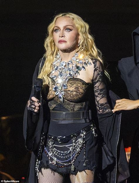 Madonna 65 Sizzles In Satin Lingerie As She Writhes On Stage With