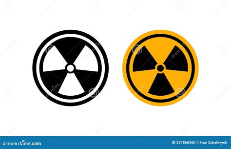 Radiation Icon Nuclear Symbol Sign Radioactive Nuke Vector Stock