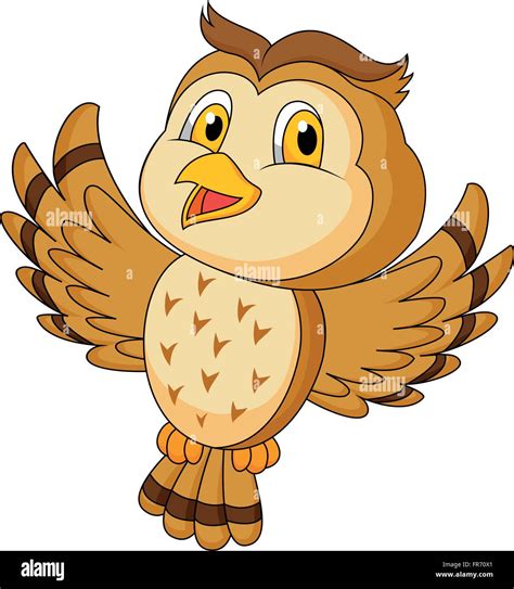 Cute owl cartoon flying Stock Vector Image & Art - Alamy