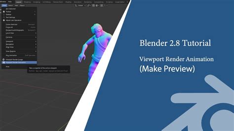 Blender 2 8 Tutorial Viewport Render Animation Make Preview YouTube