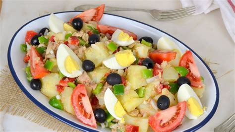 Ensalada Campera Con Patatas Y Atún ¡fácil Fresquita Y Deliciosa