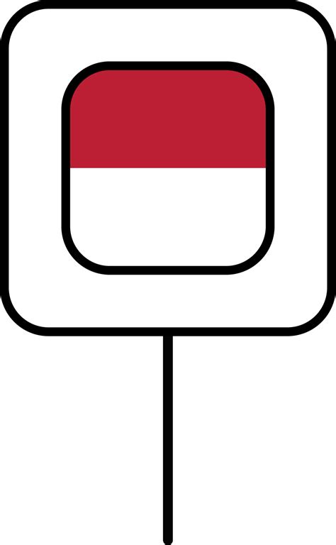 Indonesia Flag Square Pin Icon 21167597 Png