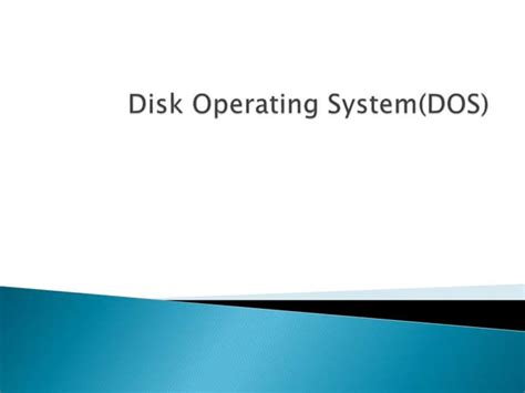 Disk Operating Systemppt