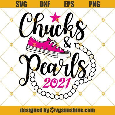 Chucks And Pearls Svg Kamala Harris Svg Madam Vice President Svg