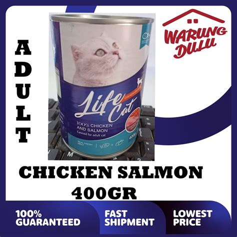 Jual LIFE CAT ADULT CHICKEN SALMON 400GR Shopee Indonesia