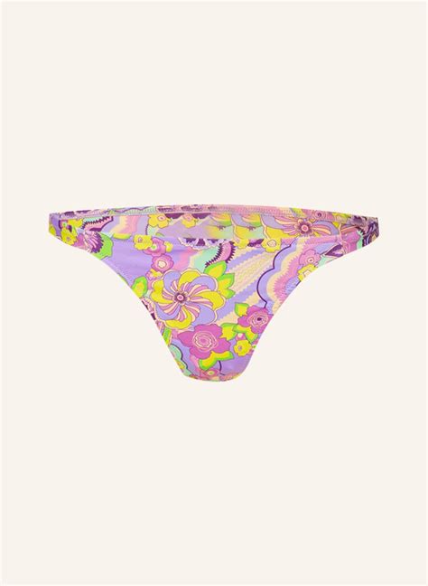 Vilebrequin Brazilian Bikini Hose Rainbow Flowers In Helllila Altrosa