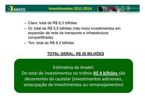 Teles Planos De Melhoria Da Infraestrutura Operadoras Ppt