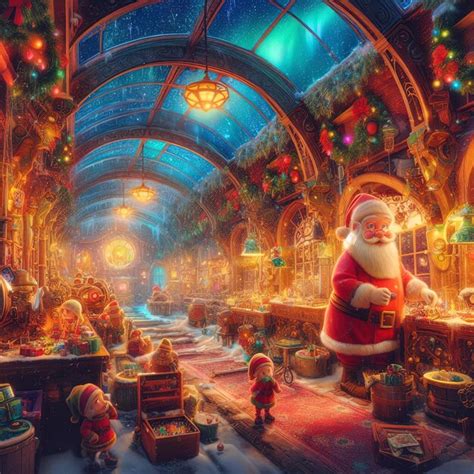 Premium Photo Santas Magical Workshop In Polar Express Style