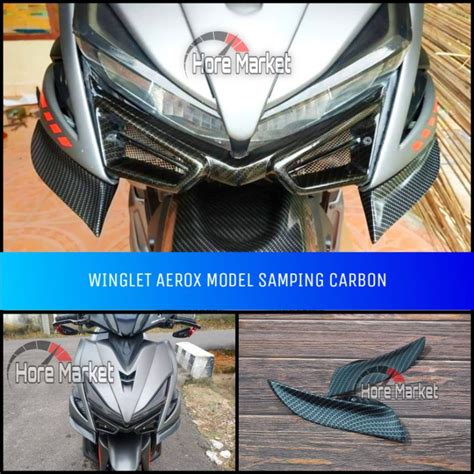 Jual WINGLET AEROX 155 2017 2018 2019 2020 CARBON WINGLET AEROX OLD