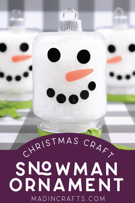 Diy Epsom Salt Snowman Ornament Christmas Ts Mad In Crafts