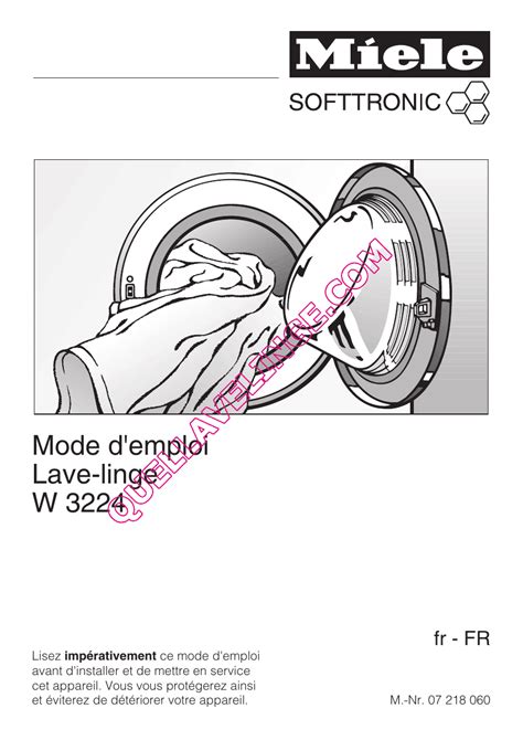 Mode Demploi De Machine A Laver