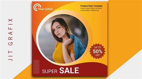 Social Media Mega Sale Poster Post Design Tutorial Coreldraw X