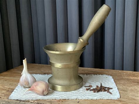 Vintage Mortar and Pestle, Solid Brass, Very Heavy - Etsy