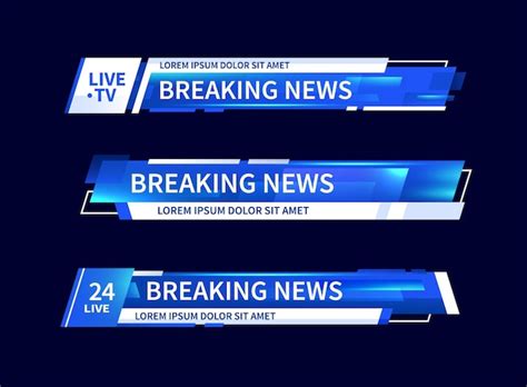 Premium Vector Lower Third Header Tv Headline News Bar Title