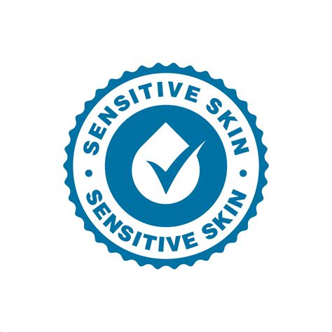 Sensitive Skin Icon Label With Skin Type Indicator For Personal Care