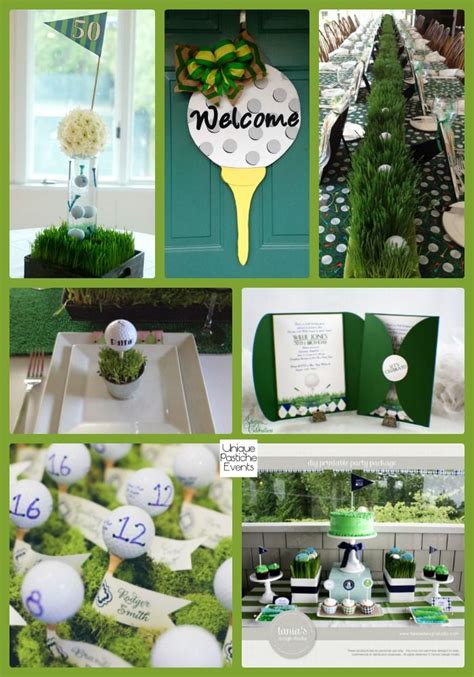 Green And White Golf Themed Birthday Party Ideas