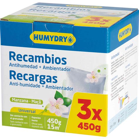 Recargas Desumidificador Maçã Humydry emb 3 x 450 gr Continente Online