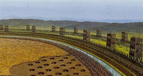 An Artists Rendering Of A Landscape With Many Holes In The Ground