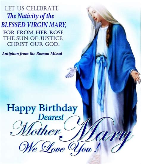 Nativity Of The Blessed Virgin Mary September 8 Nativity Of Mary Virgin Mary Birthday