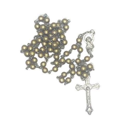 Gold Bead Rosary » Catholic Devotions