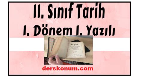 11 SINIF TARİH 1 DÖNEM 1 YAZILI SORULARI VE CEVAPLARI İNDİR